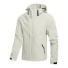 Men's Waterproof Rain Jacket Lightweight Outer Hooded Outdoor Raincoat Hiking Windproof Jacket Climbing Outdoor Jackets