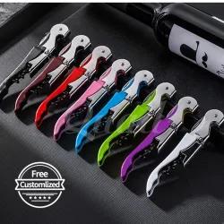 10 pieces - stainless steel wine opener with your own company logo - engraved customized openers - gifts - corkscrewHome