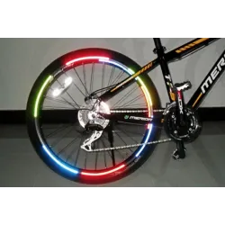 Bicycle wheel rim reflective stickerLights