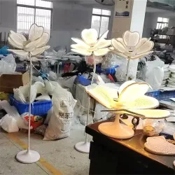 Nika Custom Silver Road Lead Decor with Light Emitting Diode Flower...