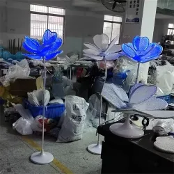 Nika Custom Silver Road Lead Decor with Light Emitting Diode Flower...