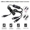 USB to MIDI cable adapter - Plug & Play for keyboards/DAWs (Windows/Mac/iOS) 2mGuitars