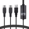USB to MIDI cable adapter - Plug & Play for keyboards/DAWs (Windows/Mac/iOS) 2mGuitars