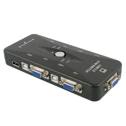 USB HDMI-compatible KVM Switch with Sufficient Durability and Ruggedness 4 in 1 Out VGA Splitter Box for Keyboard Mice Monito...