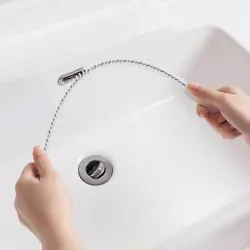 Bendable sink drain brush - flexible clog remover for bathroom and kitchenDrains
