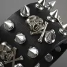 Non-Conformist Leather Bracelet Street Dance Performance Ghost Head Couple's Holiday Gift Wristband Punk Style Jewelry