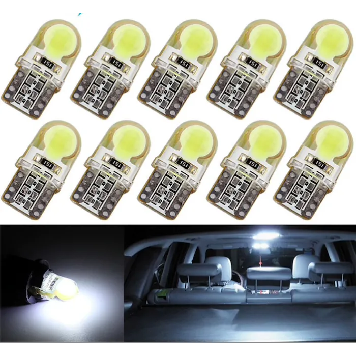 T10 W5W LED COB car light lamp bulb - 10 piecesT10