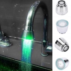 LED Light Temperature Sensor Kitchen Water Tap FaucetBathroom & Toilet