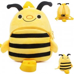 3D Biene - Baby Walker - Rucksack mit anti-verlorener Leine - Schultasche mit Gurt