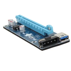 PCIe PCI-E PCI Express Riser Card 1x to 16x USB 30 Data Cable SATA to 4Pin IDE Molex PowerComputers & Laptops