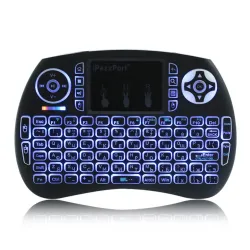 iPazzPort Wireless Mini Tastatur Touchpad mit LED Hintergrundbeleuchtung |
