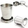 Mini Edelstahl Stahl tragbare Reise Teleskop Falten Cup 75ml