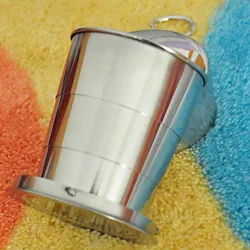 Mini Edelstahl Stahl tragbare Reise Teleskop Falten Cup 75ml