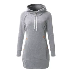 Minikleid mit Kapuze - Pullover