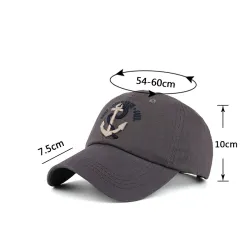 Baseballkappe mit Anker - Baumwolle - verstellbar - unisex