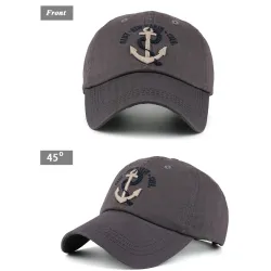 Baseballkappe mit Anker - Baumwolle - verstellbar - unisex