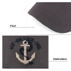 Baseballkappe mit Anker - Baumwolle - verstellbar - unisex