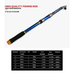 Carbon Fiber Telescopic Sea Fishing RodFishing rods