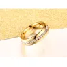 Gold - Silber klassische Ring mit Zirkonia