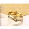 Gold - Silber klassische Ring mit Zirkonia