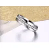 Gold - Silber klassische Ring mit Zirkonia