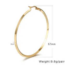 Gold & Silver Round Hoops Earrings 2 PairEarrings
