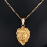 Lion head pendant golden necklaceNecklaces