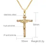 Vintage Crucifix Pendant Stainless NecklaceNecklaces