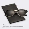 Klassische Halbmetall polarisierte Sonnenbrille Unisex