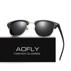 Klassische Halbmetall polarisierte Sonnenbrille Unisex