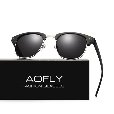 Klassische Halbmetall polarisierte Sonnenbrille Unisex