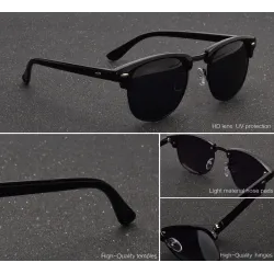 Klassische Halbmetall polarisierte Sonnenbrille Unisex