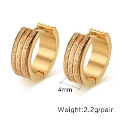 Round Gold Hoops EarringsEarrings
