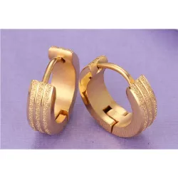 Rund Gold Hoops Ohrringe