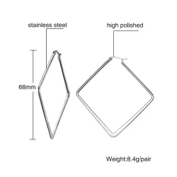 Silber - große geometrische Ohrringe
