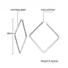 Silver - big geometric earringsEarrings