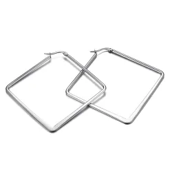 Silber - große geometrische Ohrringe