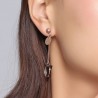 Double circle & triangle - long earrings