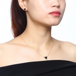 Triangle earrings & necklace - jewelry setJewellery Sets
