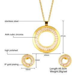 Rhinestone Gold Jewellery SetJewellery Sets