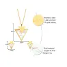 Liebe & Dreieck Stilvolle Schmuck Set