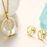 Round Pearl & Gold Schmuck Set