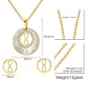 Round Pearl & Gold Schmuck Set