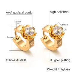 Gold Ohrringe mit Zirkonia