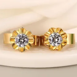Gold Ohrringe mit Zirkonia
