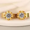 Gold stud earrings with zirconiaEarrings