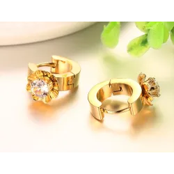 Gold Ohrringe mit Zirkonia