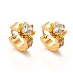 Gold Ohrringe mit Zirkonia