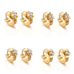 Gold Ohrringe mit Zirkonia