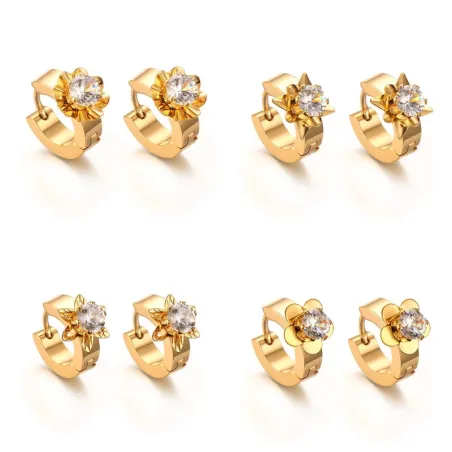 Gold Ohrringe mit Zirkonia